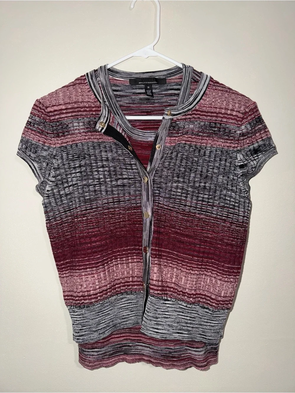 White House Black Market Women’s M 2-Piece Knit Cardigan Tank Set